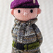 Knitted Soldier in Camouflage pattern 