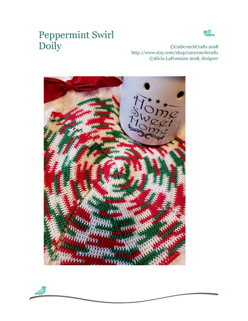Ravelry: Peppermint Swirl Crochet Doily pattern by Alicia LaFontaine