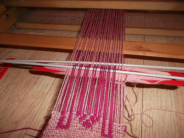 Ravelry: AlidaFranciska's Double weave on rigid heddle loom