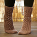 Cabled adult merino socks pattern