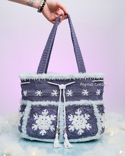 Snowflake Drawstring Bag