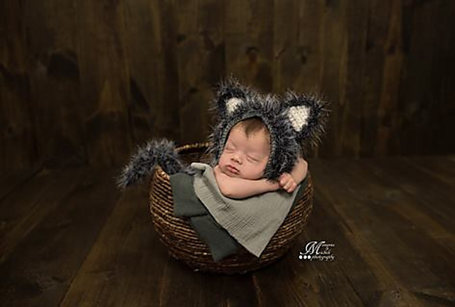 Ravelry: Newborn Fuzzy Wolf Hat and 