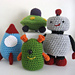 Robots, Rockets and UFO's Amigurumi Set pattern 