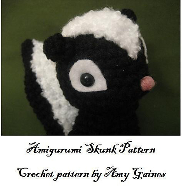 Ravelry: Skunk Crochet Amigurumi pattern by Amy Gaines