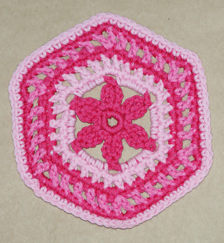 Granny Hexagon With Flower Center photo 1