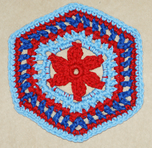 Granny Hexagon With Flower Center photo 2