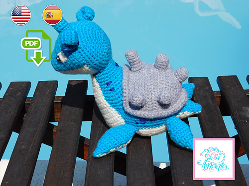 Lapras Pokemon Anime Amigurumi - Ananta Patterns