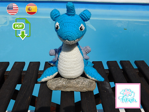 Lapras Pokemon Anime Amigurumi - Ananta Patterns