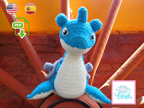 Lapras Pokemon Anime Amigurumi - Ananta Patterns