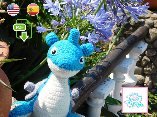 Lapras Pokemon Anime Amigurumi - Ananta Patterns