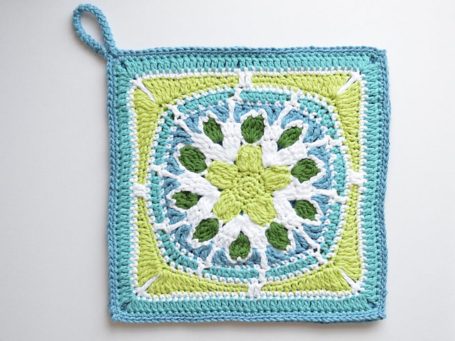 Five petal flower square