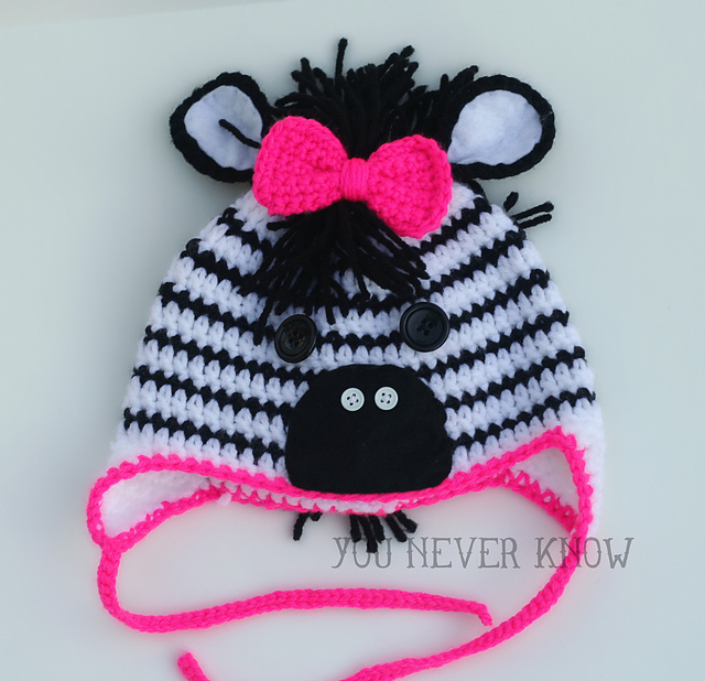 Ravelry AndreaDanielle's Crochet Zebra Hat