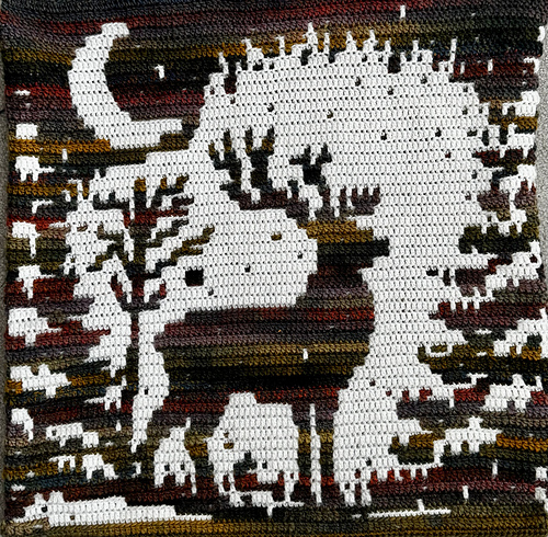 Moonlit Winter Stag Cushion