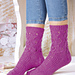 # 19 Ajourmustersocken in Pink pattern 