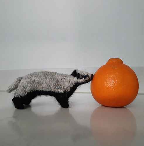 Eurasian badger = Eurasisk badger - Viv's Knits