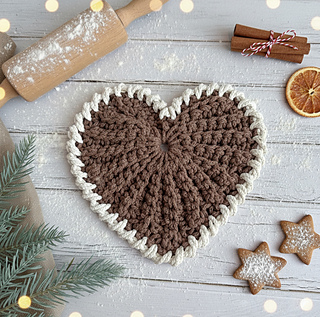 Ravelry: FREJDIS Heart Trivet pattern by Malin Fredriksson