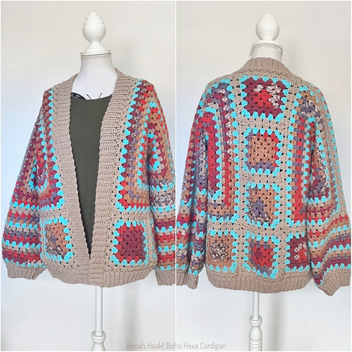 Ravelry: Boho Hexa Cardigan pattern by Annah Haakt