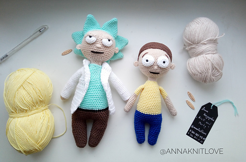 Rick and Morty strikkemønster - Anna Nazarova