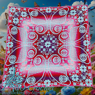Interlocking filet crochet in the round by Sigrun, front