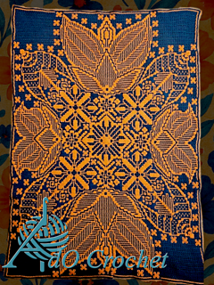 Interlocking Filet Crochet row to row