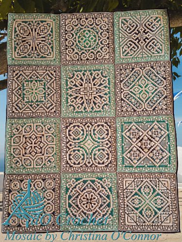 Greek Tiles 12 Afghan Squares