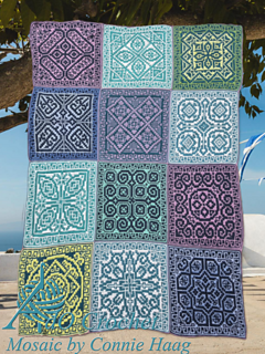 Interlocking Filet Crochet per tile from the centre out