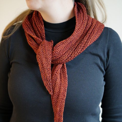 Rib & rust scarf