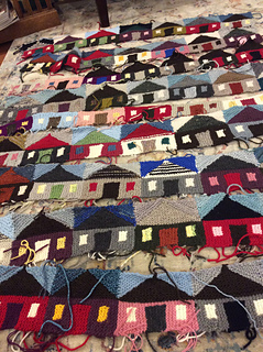 Waited until all rows were finished before sewing together so that I could move rows around to make the most attractive mix.