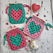 Granny Heart Pouch pattern 
