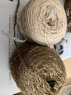 Handspun alpaca/silk; pink-wool/silk