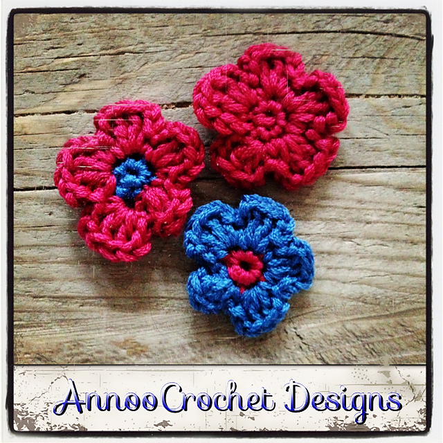 Ravelry Easy Flower Applique pattern by Annoo Crochet