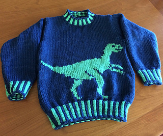 Ravelry: Dinosaur Sweater and Hat (Velociraptor) pattern by Denny Gould