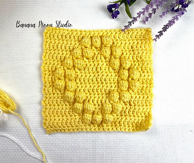 Boulder Bobble Stitch Square