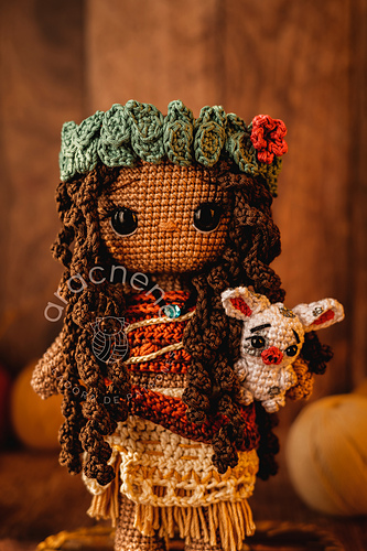 Moana Amigurumi Dukke - Aracnene Crochet