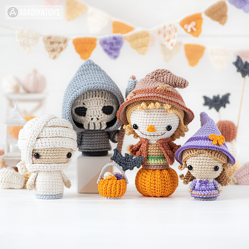 Ravelry: Halloween Minis set 3 (Scarecrow, Grim Reaper) pattern by Olka ...