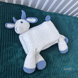3in1 Farm Goat Baby Blanket Crochet Pattern by Crafting Happiness