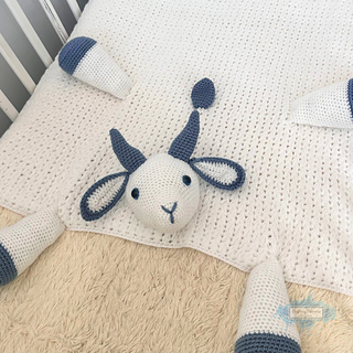 3in1 Farm Goat Baby Blanket Crochet Pattern by Crafting Happiness
