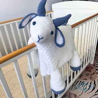 3in1 Farm Goat Baby Blanket Crochet Pattern by Crafting Happiness