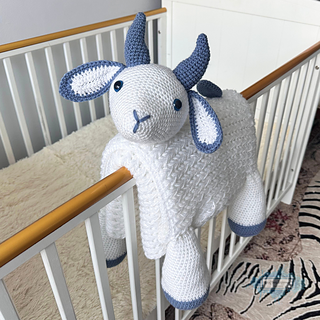 3in1 Farm Goat Baby Blanket Crochet Pattern by Crafting Happiness