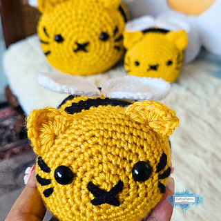 Amigurumi Cat Bee (CEE) Low Sew Easy Crochet Pattern By Crafting Happiness