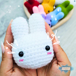 Amigurumi Bunny Head Crochet Pattern By Crafting Happiness