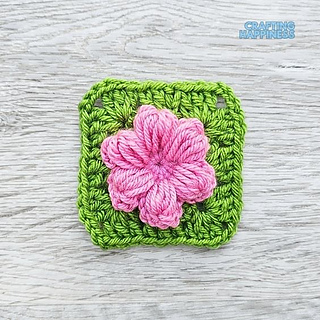 Puff Flower Granny Square Free Crochet Pattern And Tutorial By Crafting Happiness