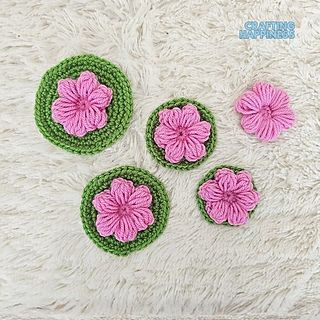 SC Round Puff Flower Free Tutorial And Crochet Pattern By Crafting Happiness