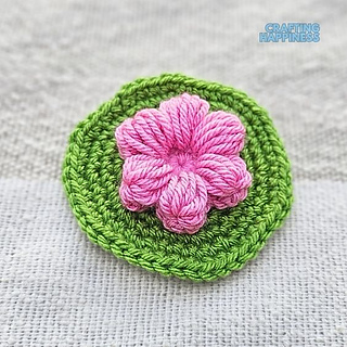 SC Round Puff Flower Free Tutorial And Crochet Pattern By Crafting Happiness
