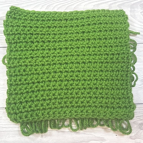 Ravelry: Single Loop Stitch Square pattern by Crafting Happiness