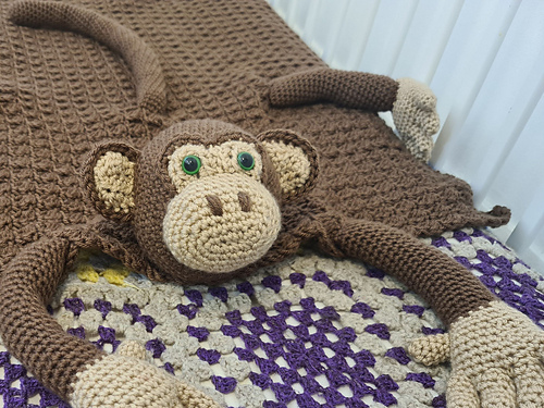 Ravelry: 3in1 Jungle Monkey Baby Blanket pattern by Crafting Happiness