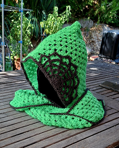 Spiderweb Hooded Scarf