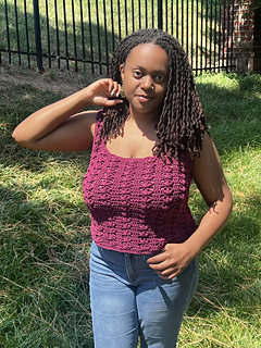 2XL - Full Lotus version - Lion Brand 24/7 Cotton - Beets