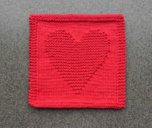 Heart Dishcloth Knitting Pattern Pdf Free