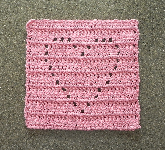 Heart Crochet Wash Cloth Square
